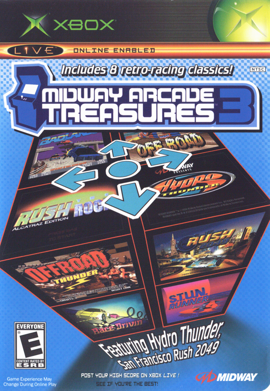 Midway Arcade Treasures 3 box art for Xbox